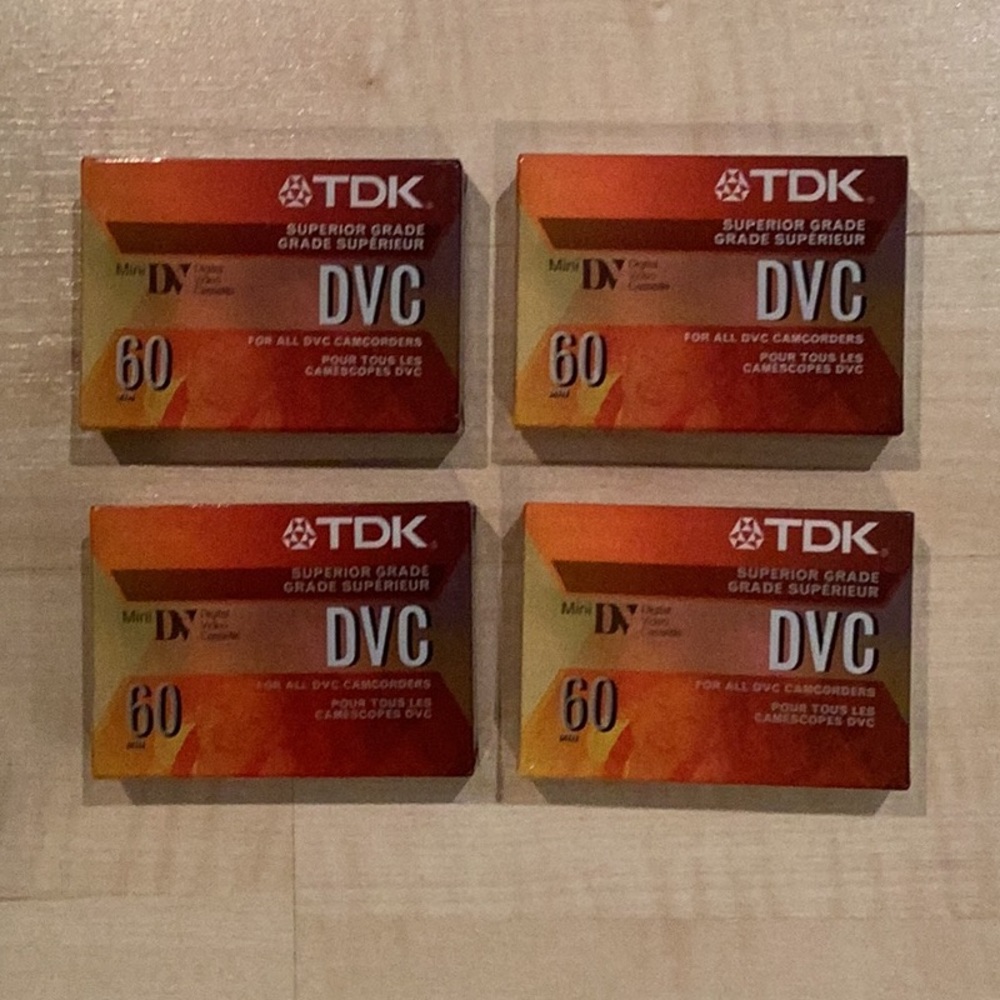 BRAND NEW SEALED 4 x TDK MINI DV DIGITAL VIDEO CASSETTE SUPERIOR GRADE 60 min